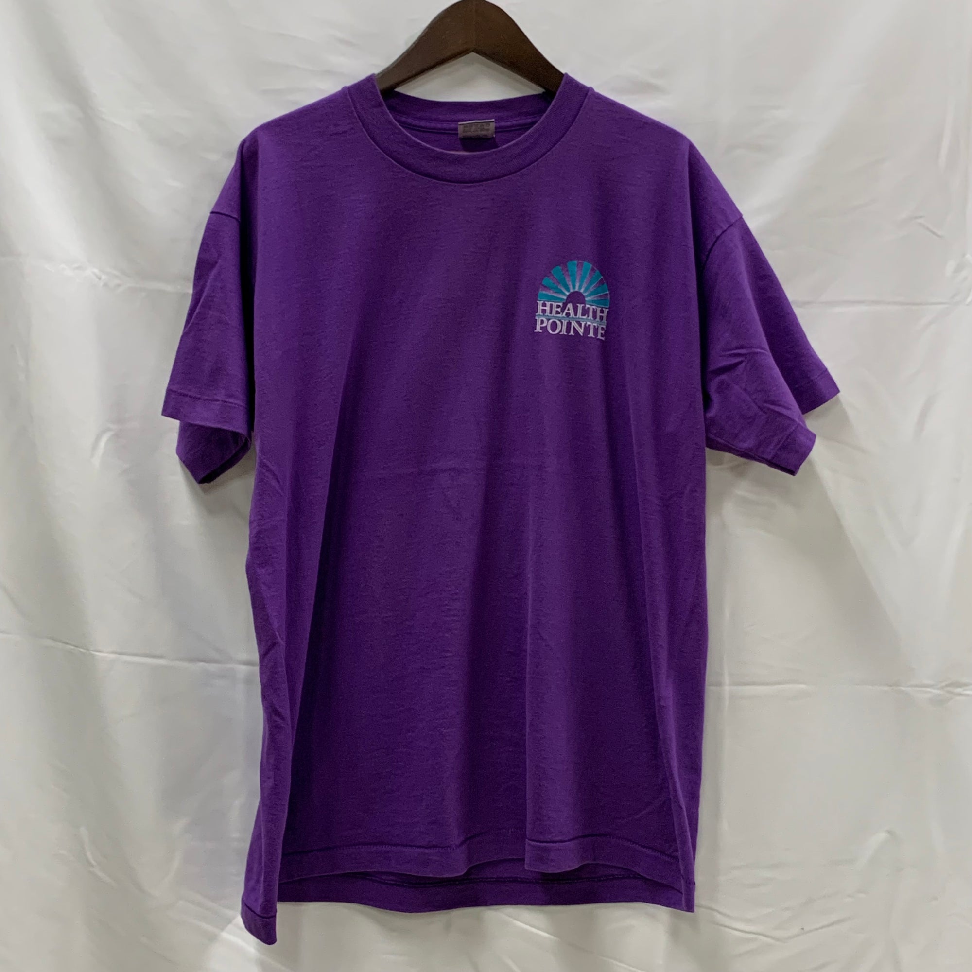 【古着】FRUIT OF THE ROOM ワンポイント Tシャツ パープル XLサイズ