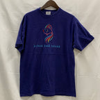 【古着】Hanes 刺繍 Tシャツ ネイビー Lサイズ