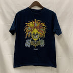 【古着】Kalaka プリント Tシャツ インディゴ Mサイズ
