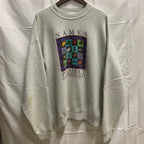 【中古】【古着】FRUIT OF THE ROOM プリント スウェットトレーナー グレー XXLサイズ
