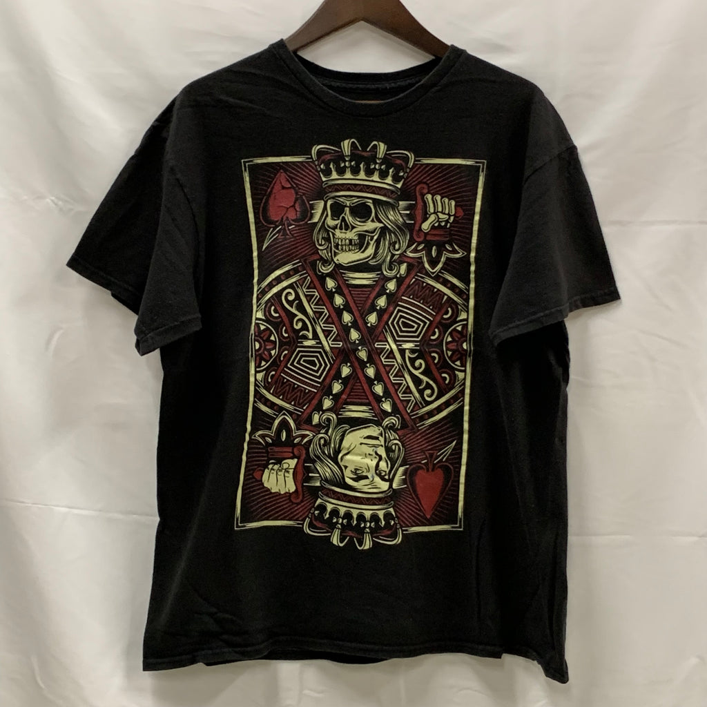 【古着】DOM プリント Tシャツ ブラック Lサイズ