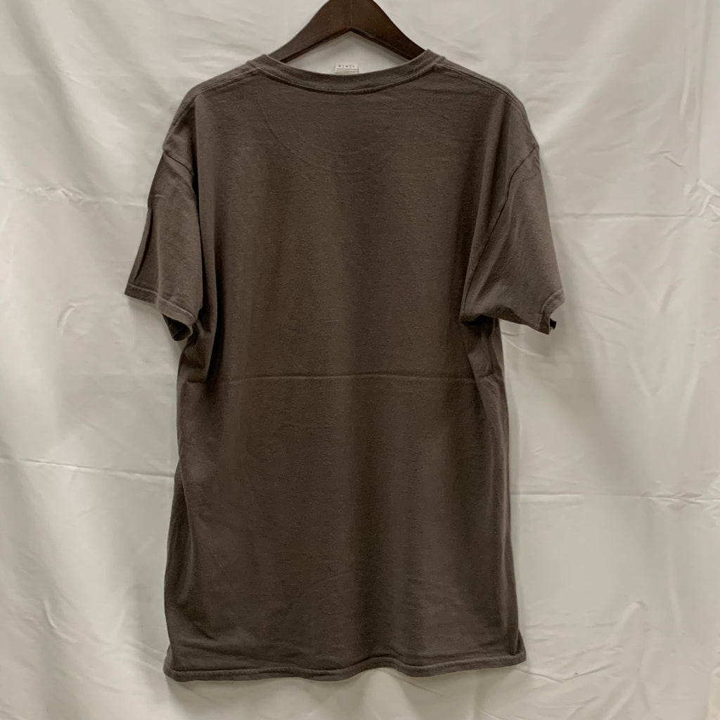 【古着】GILDAN プリント Tシャツ カーキ Lサイズ