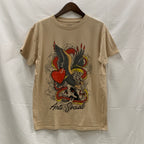 【古着】Brisco Brands プリント Tシャツ アイボリー Mサイズ