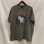 【古着】Obey プリント Tシャツ グレー XLサイズ
