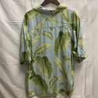【中古】【古着】JAMAICA JAXX 柄 S/S アロハシャツ ブルー Lサイズ