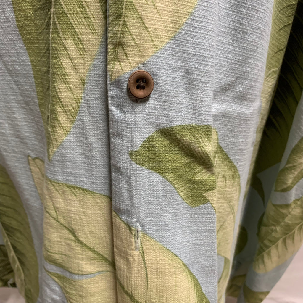 【中古】【古着】JAMAICA JAXX 柄 S/S アロハシャツ ブルー Lサイズ