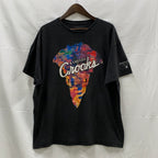 【古着】CROOKS&CASTLES プリント Tシャツ ブラック XLサイズ