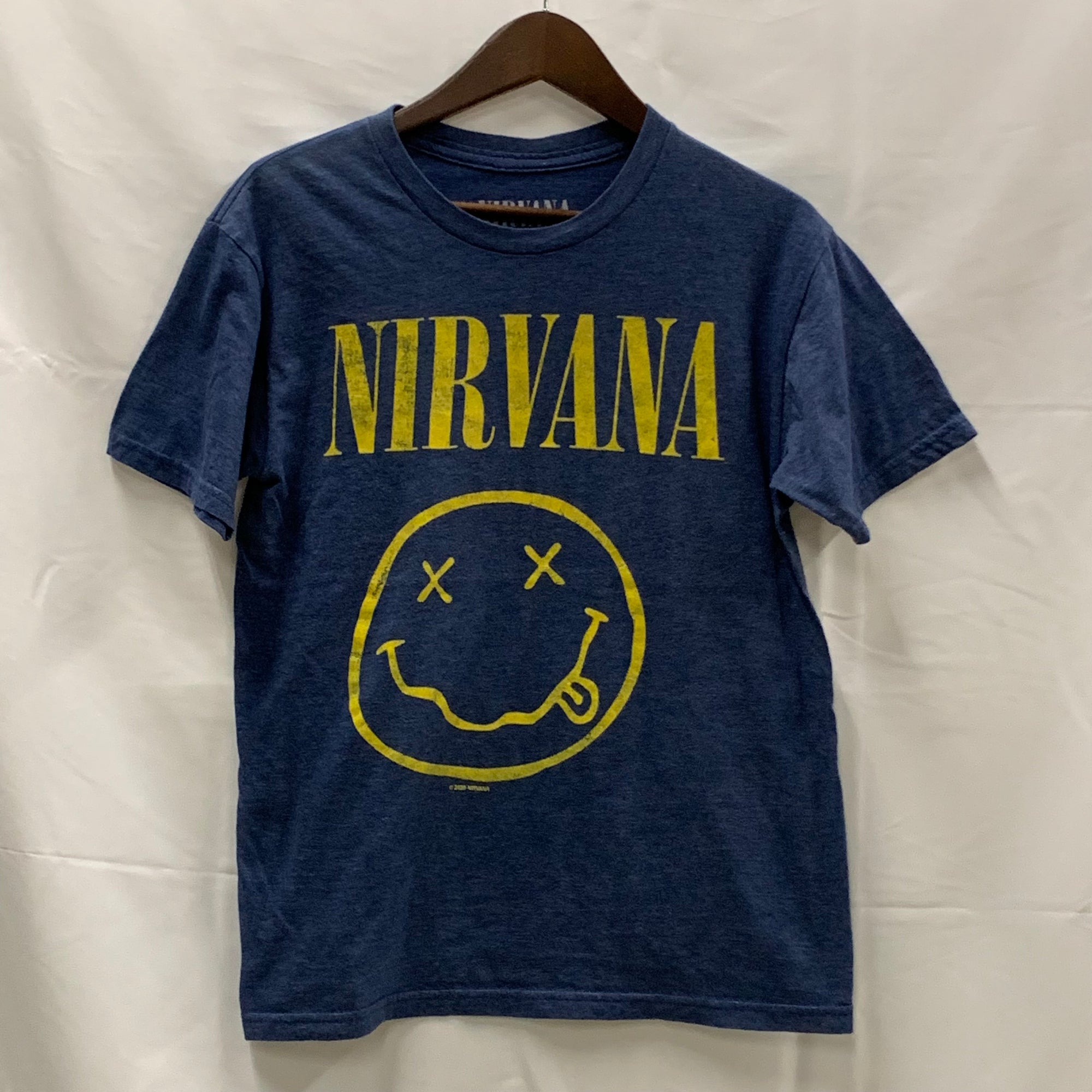 【古着】NIRVANA プリント Tシャツ ネイビーブルー Sサイズ