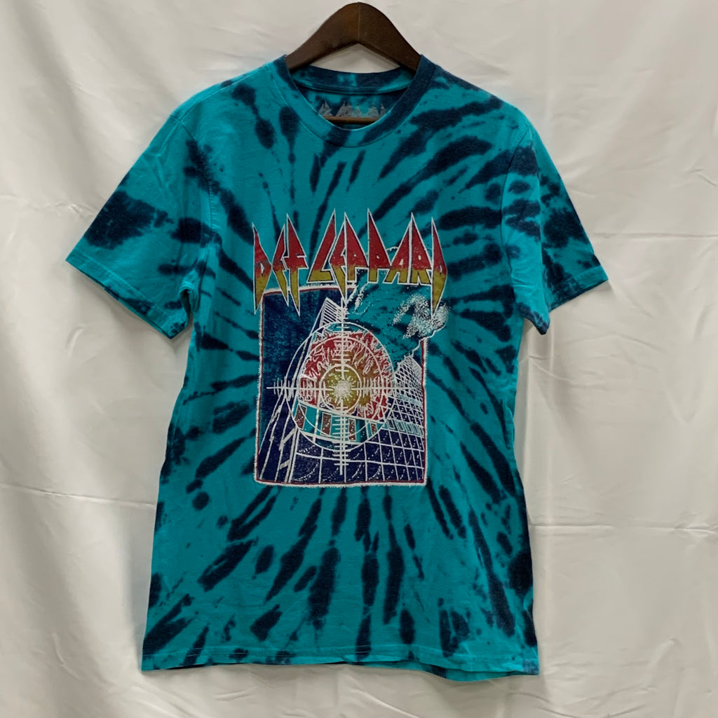 【古着】 プリント Tシャツ ターコイズ Mサイズ