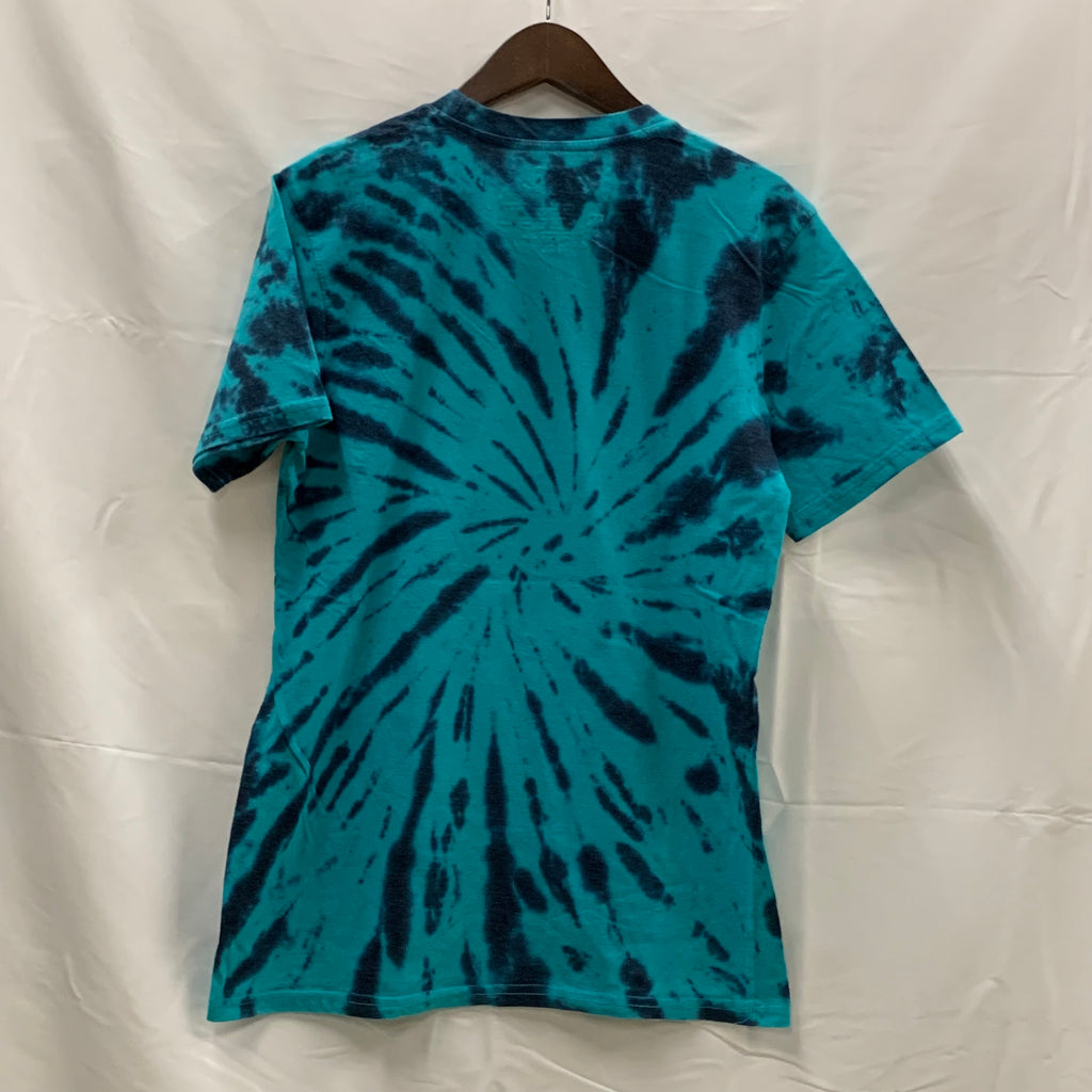 【古着】 プリント Tシャツ ターコイズ Mサイズ