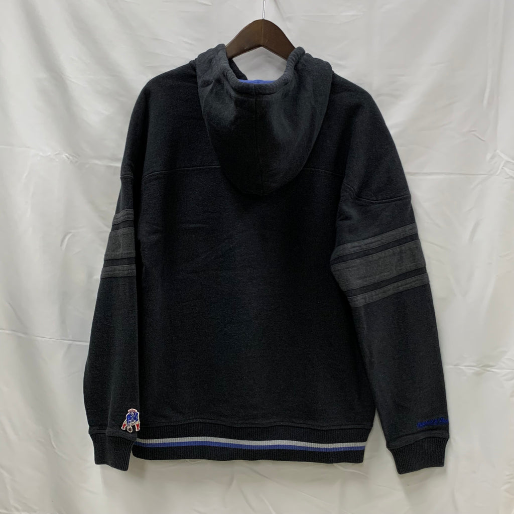 【古着】Mitchell & Ness 刺繍 パーカー ブラック Lサイズ