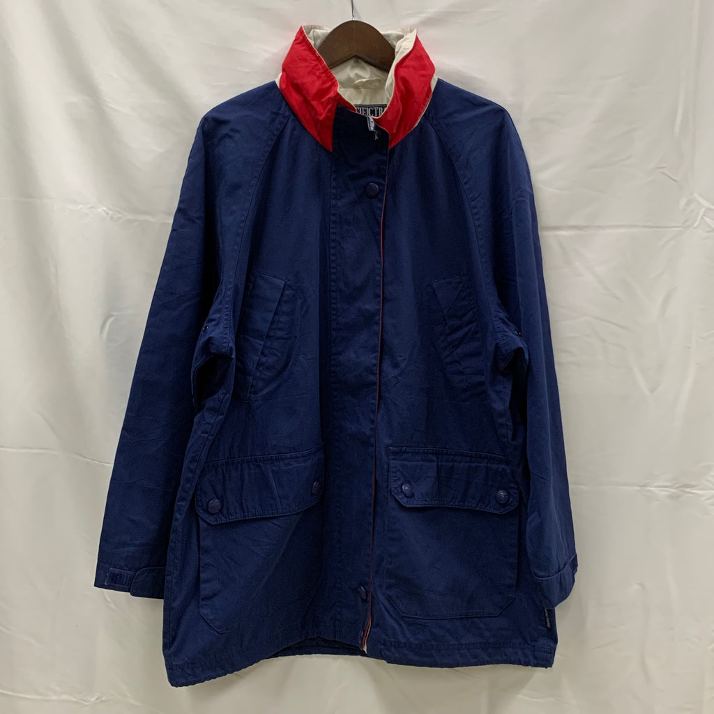 【古着】PACIFIC TRAIL 無地 ジャケット ネイビー×レッド Lサイズ