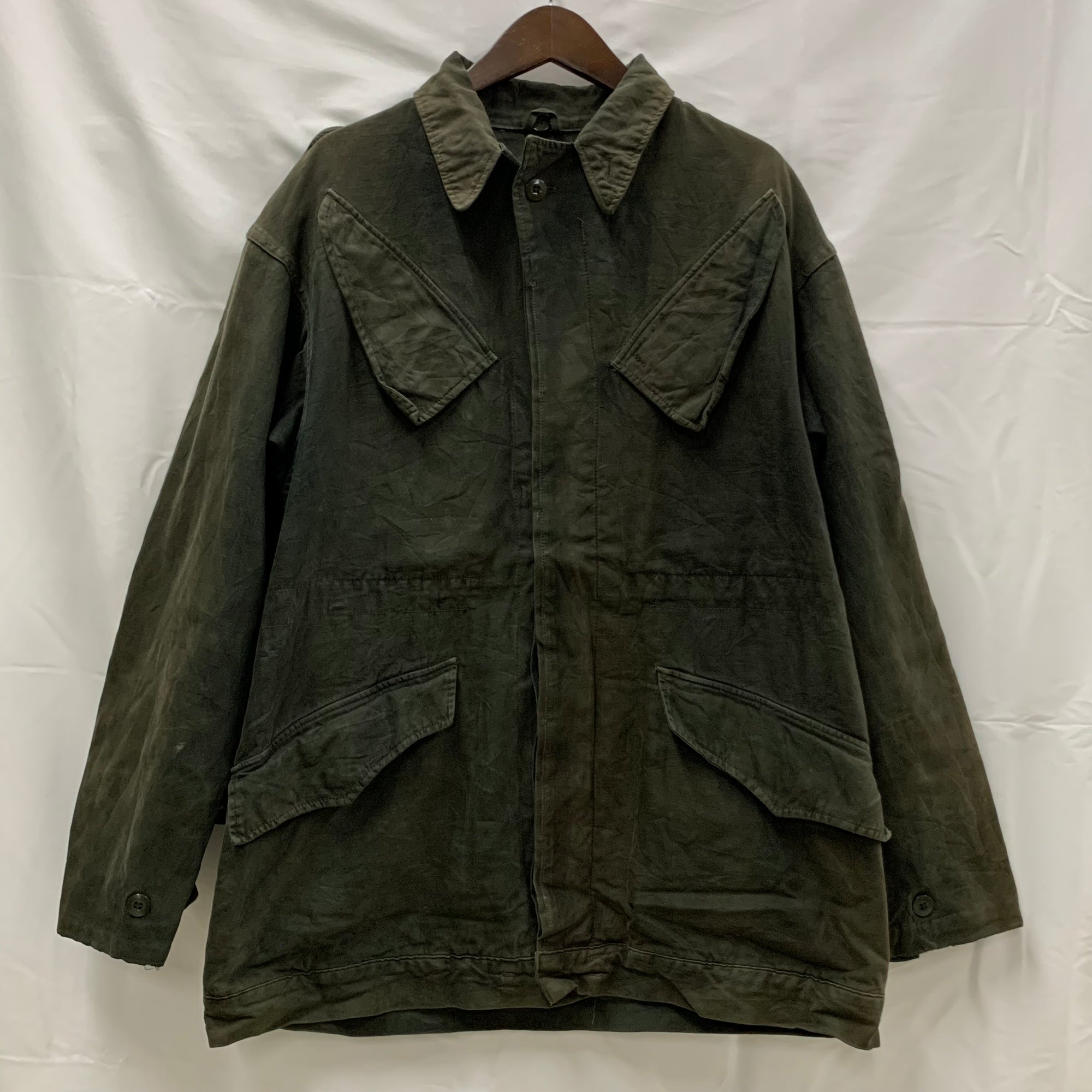【古着】無地 ジャケット ダークオリーブ