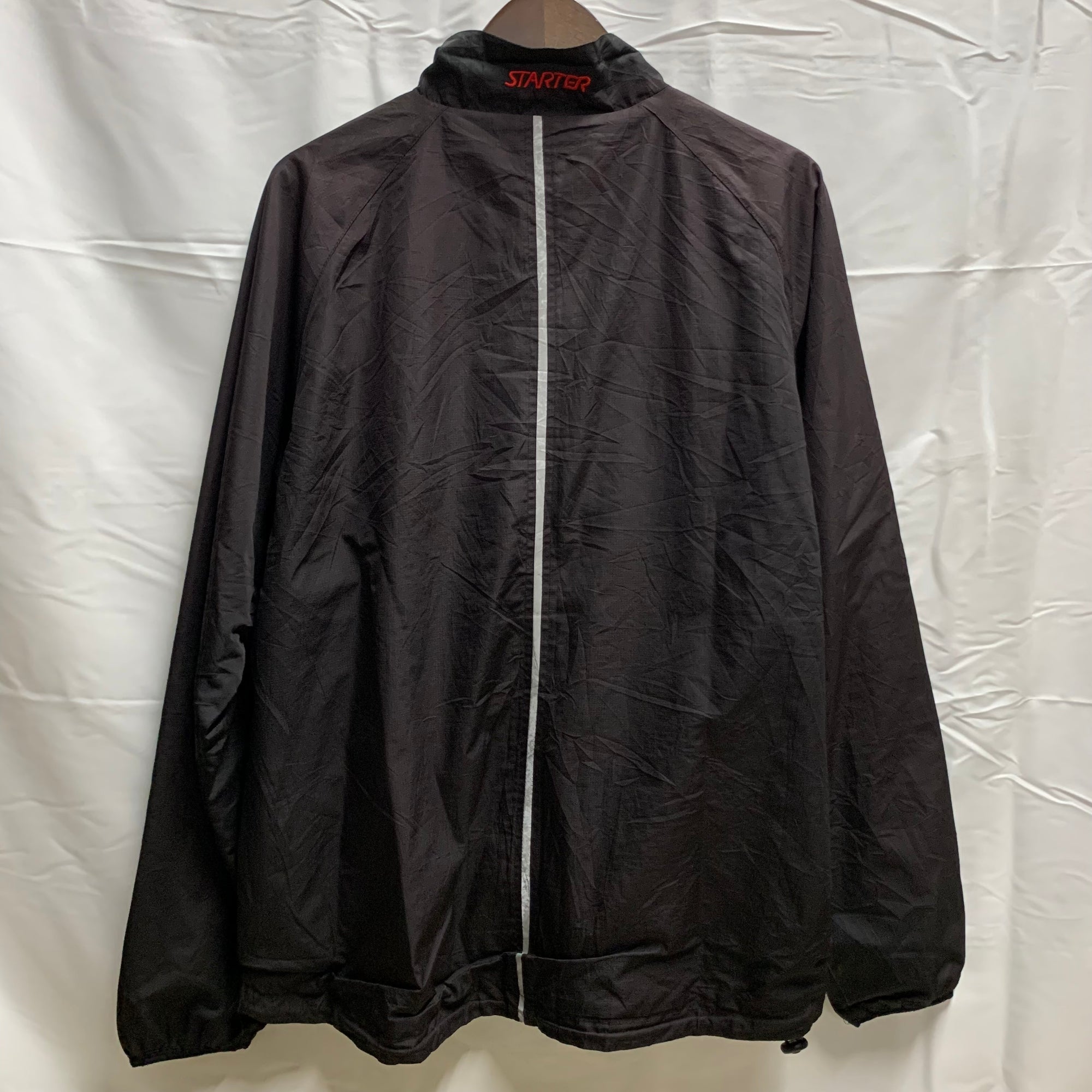 【中古】【古着】Starter ワンポイント フルジップジャケット ブラック Mサイズ