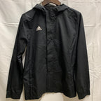 【中古】【古着】adidas ワンポイント フルジップライトジャケット ブラック 160サイズ