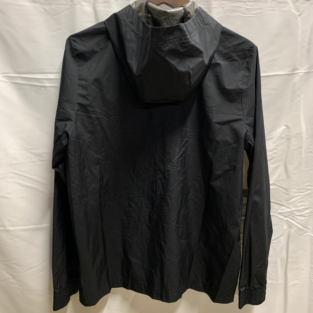 【中古】【古着】adidas ワンポイント フルジップライトジャケット ブラック 160サイズ