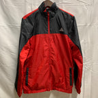 【中古】【古着】adidas カラーブロック ライトジャケット レッド×ブラック