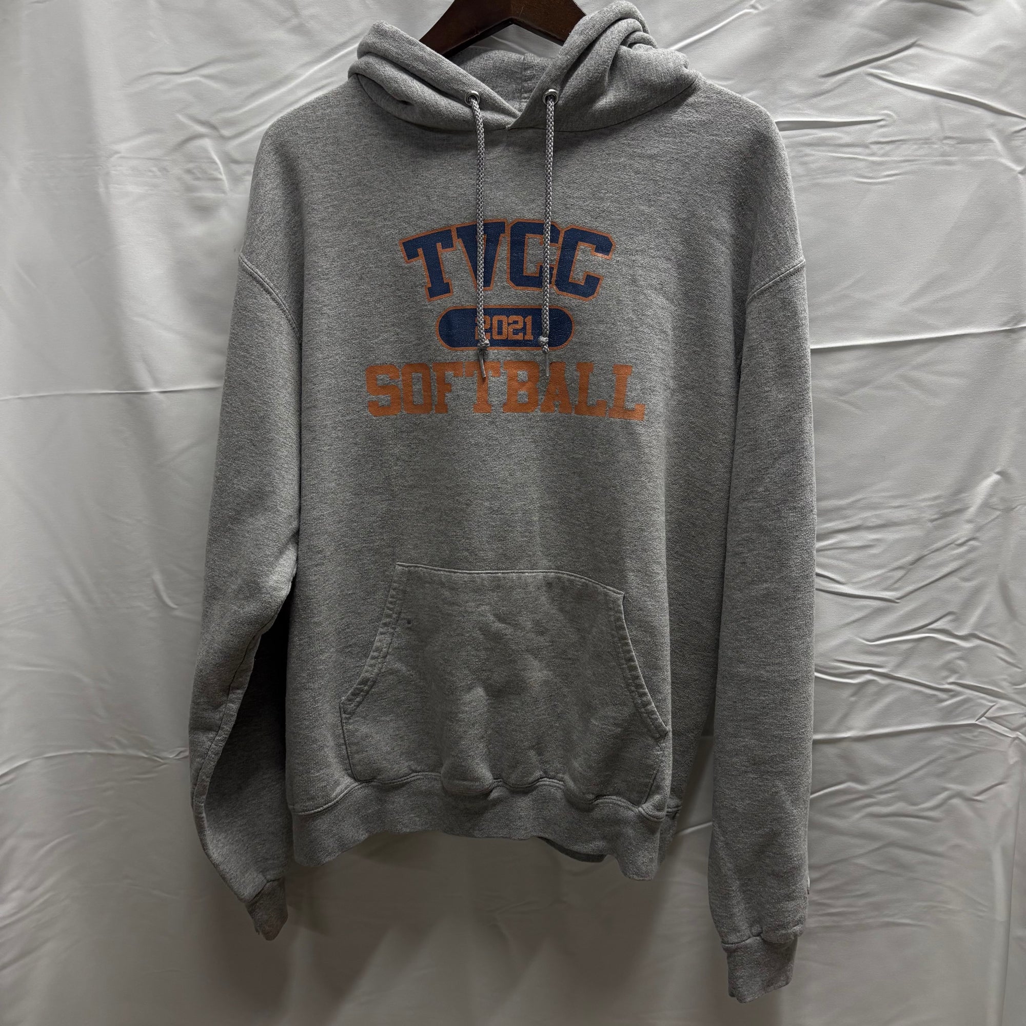 【古着】Champion ロゴ パーカー グレー 2XLサイズ