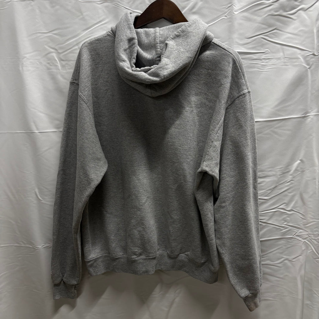 【古着】Champion ロゴ パーカー グレー 2XLサイズ