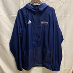 【中古】【古着】adidas ロゴ ライトジャケット ネイビー 2XOサイズ