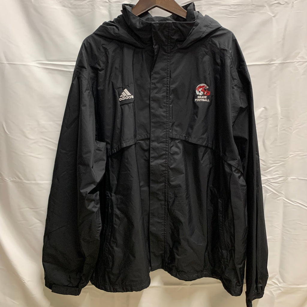 【中古】【古着】adidas ワンポイント ジャケット ブラック 4XOサイズ