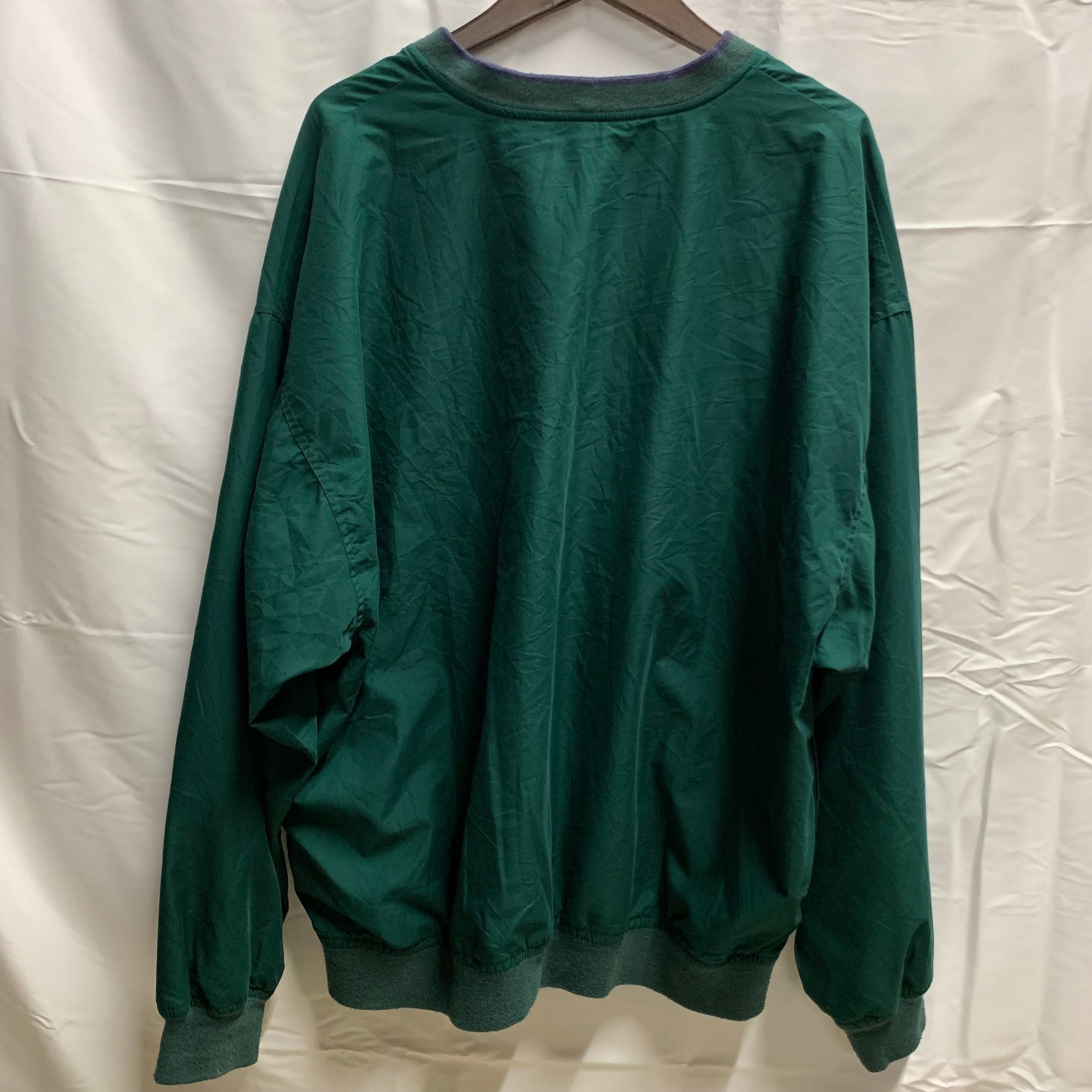 【中古】【古着】ULTRACLUB ワンポイント プルオーバージャケット グリーン XLサイズ
