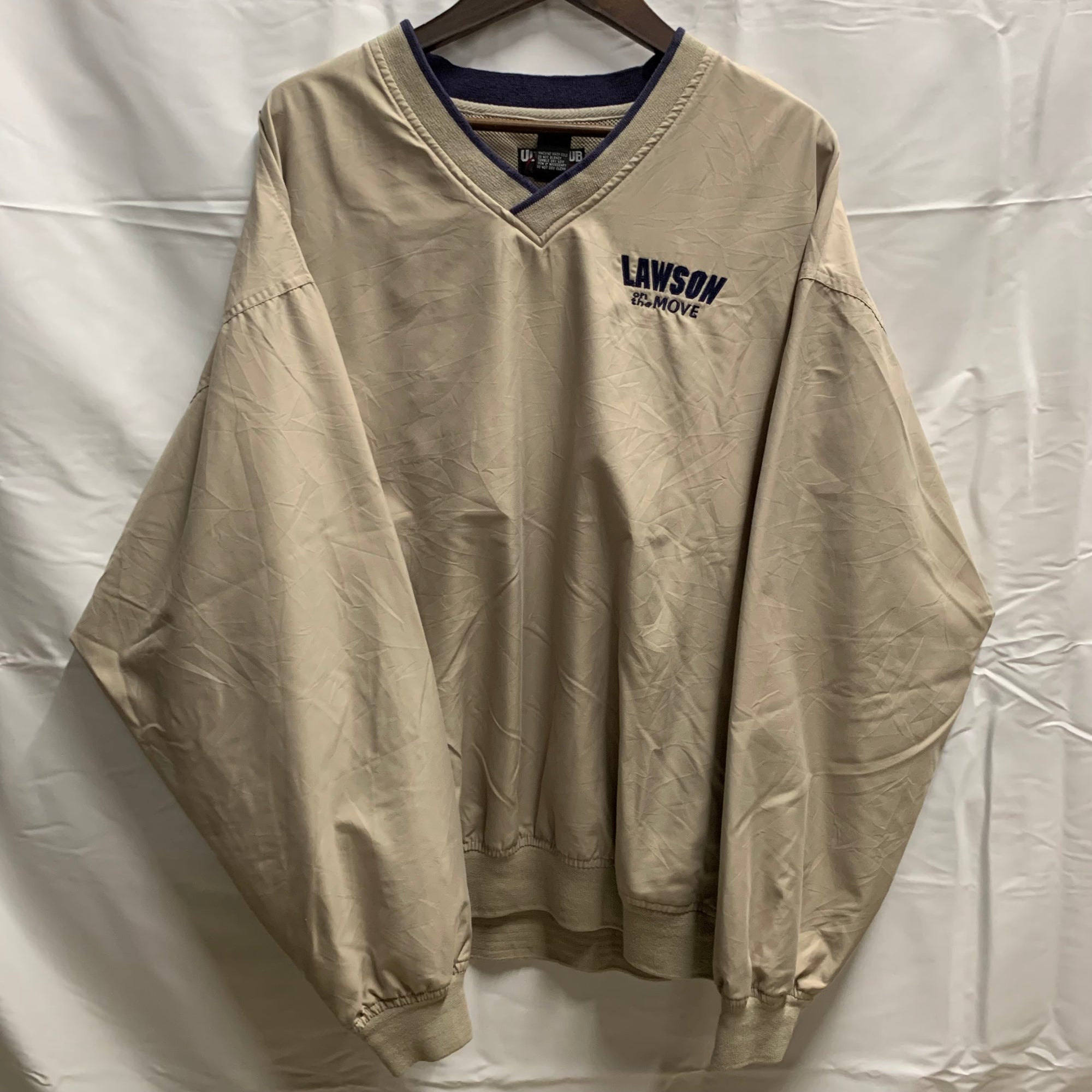 【中古】【古着】ULTRACLUB ワンポイント プルオーバージャケット アイボリー Lサイズ