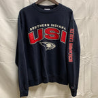 【中古】【古着】Champion ロゴ スウェットトレーナー ネイビー Mサイズ