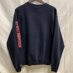 【中古】【古着】Champion ロゴ スウェットトレーナー ネイビー Mサイズ