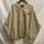 【中古】【古着】PORT AUTHORITY ワンポイント プルオーバージャケット アイボリー XLサイズ