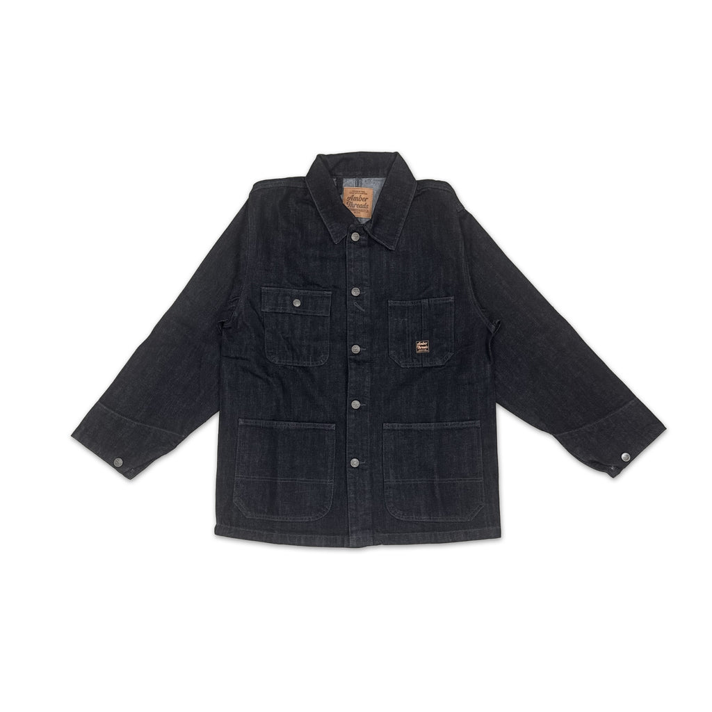 カバーオール ブラックデニム / Black Denim Coverall Jacket