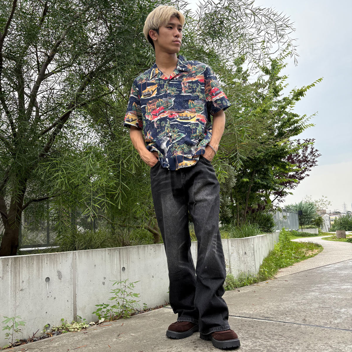 半袖アロハシャツ / S/S Aloha Shirt【Amber Street】