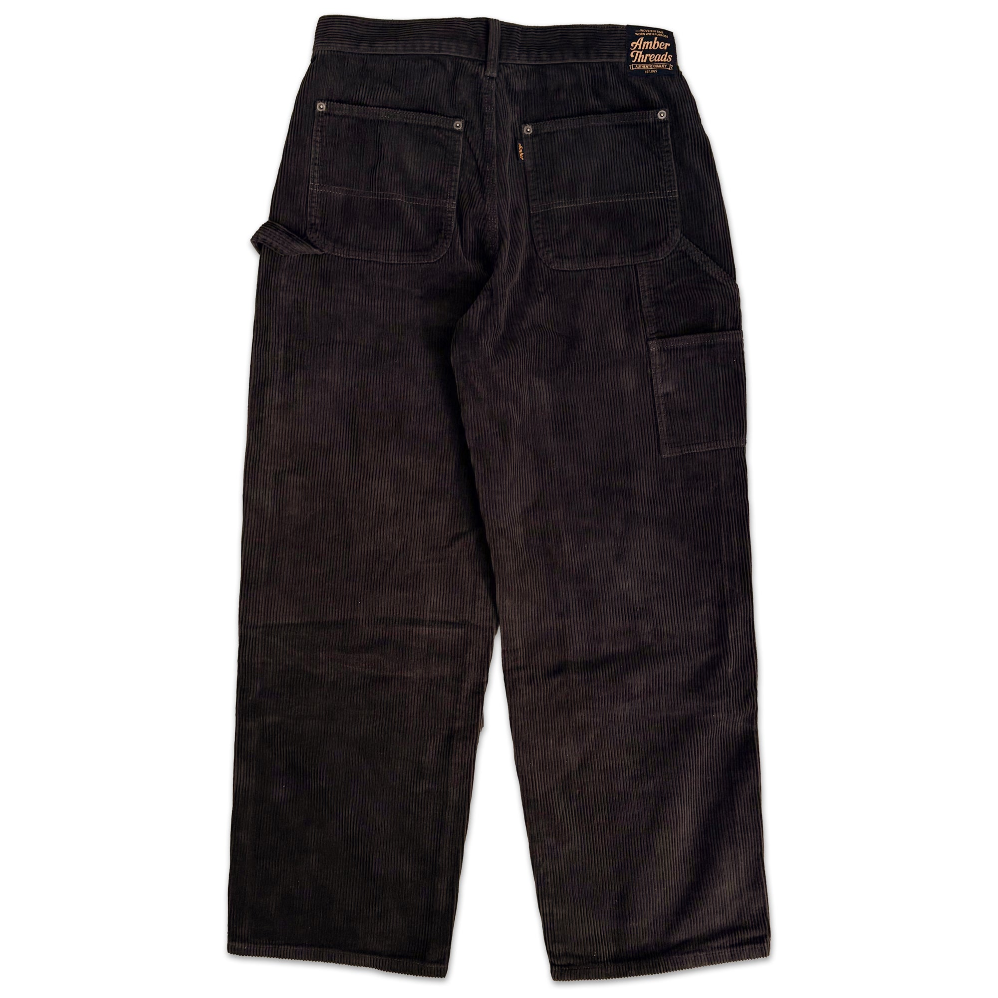 Amber Threads コーデュロイ ダブルニー ペインターパンツ 背面 シルエット