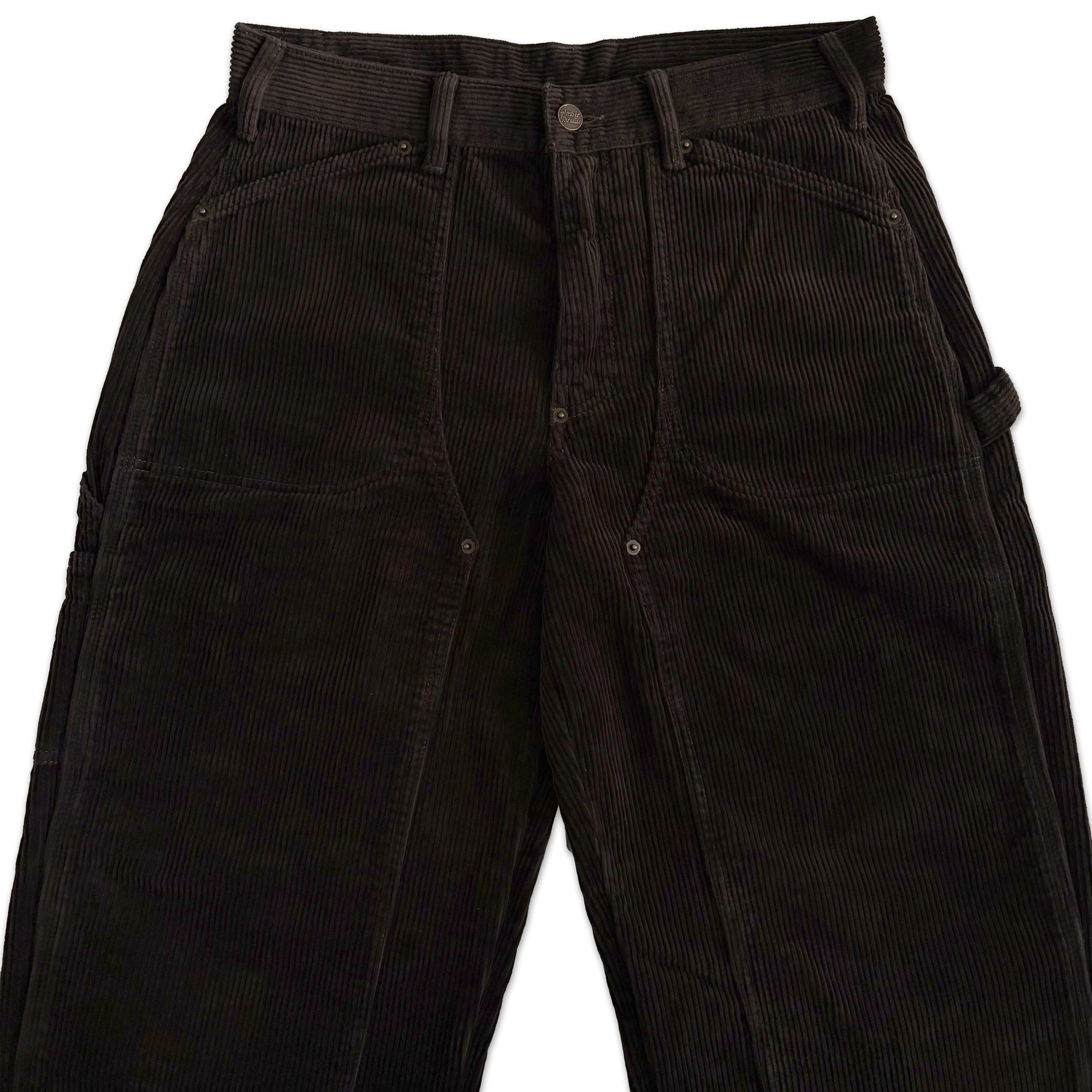 Amber Threads コーデュロイ ダブルニー ペインターパンツ フロント ディテール