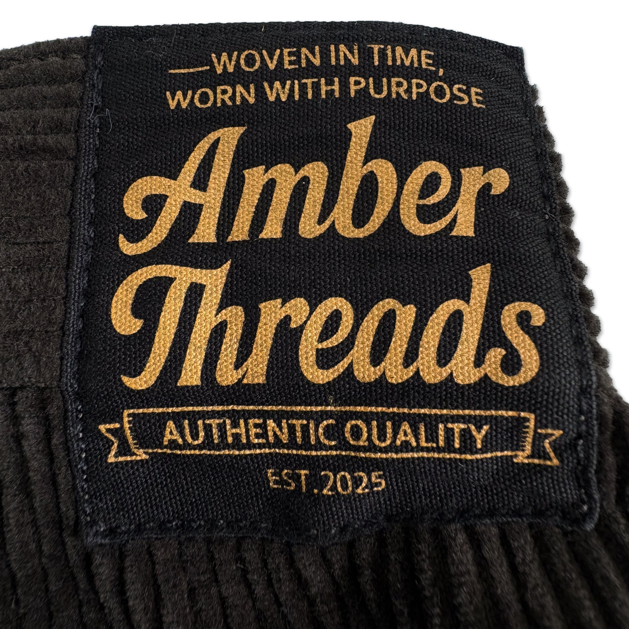 Amber Threads コーデュロイ ダブルニー ペインターパンツ 背面 布タグ ディテール