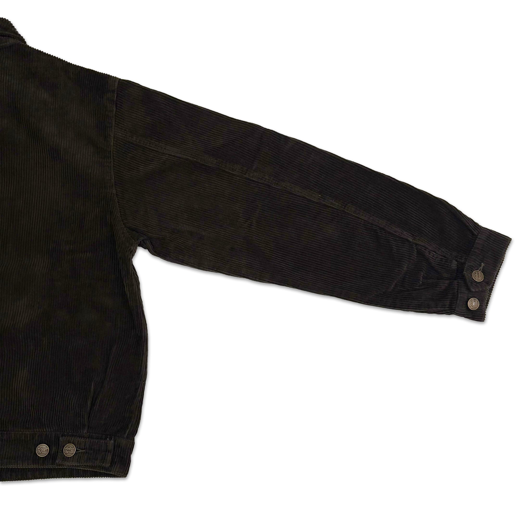 Amber Threads コーデュロイ ハリントンジャケット 右袖 ディテール