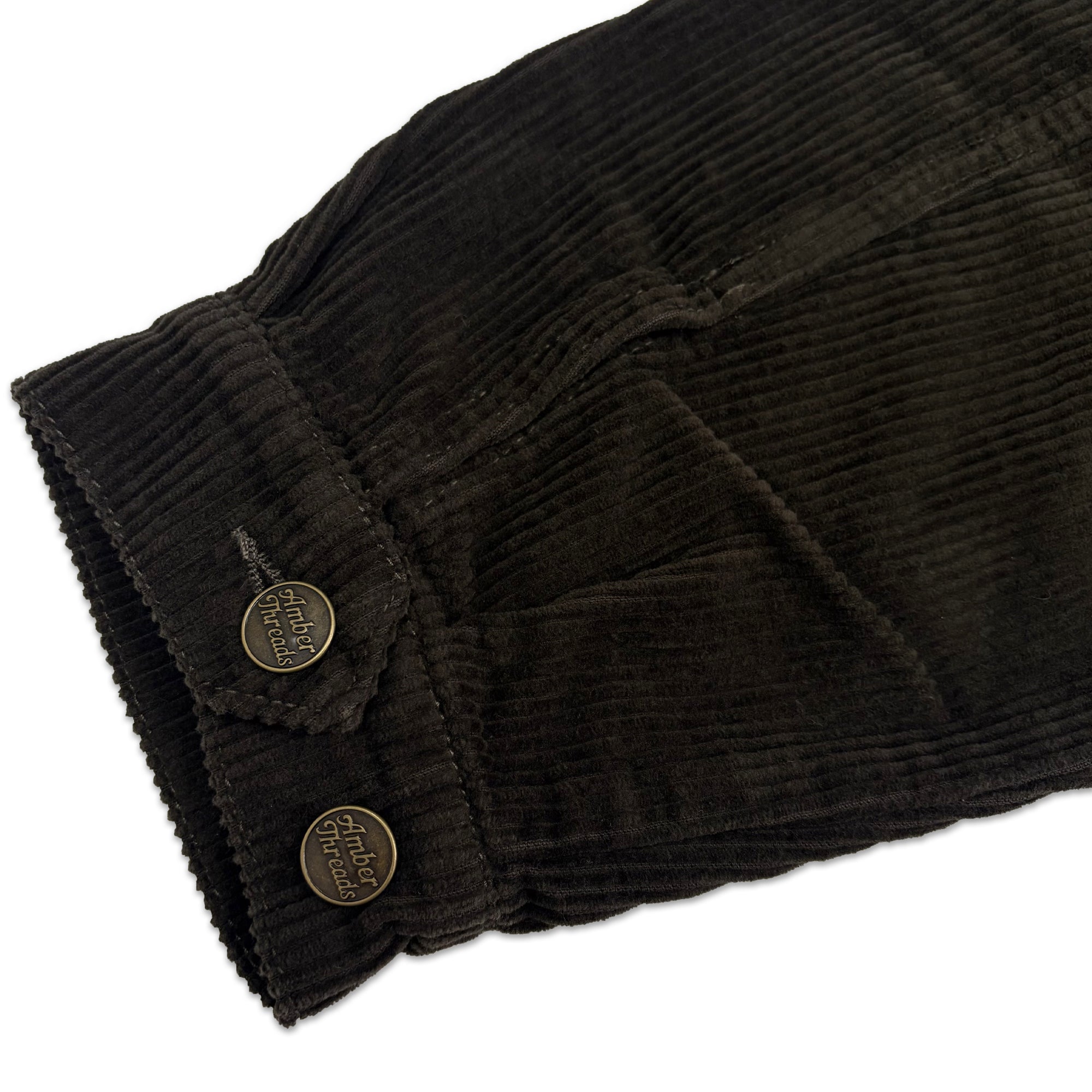 Amber Threads コーデュロイ ハリントンジャケット 左袖口 ディテール