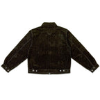 アパレルブランドAmber Threads(アンバースレッズ)のコーデュロイ ハリントンジャケット、3シーズン着まわせる万能アウター。背面のスタイル。