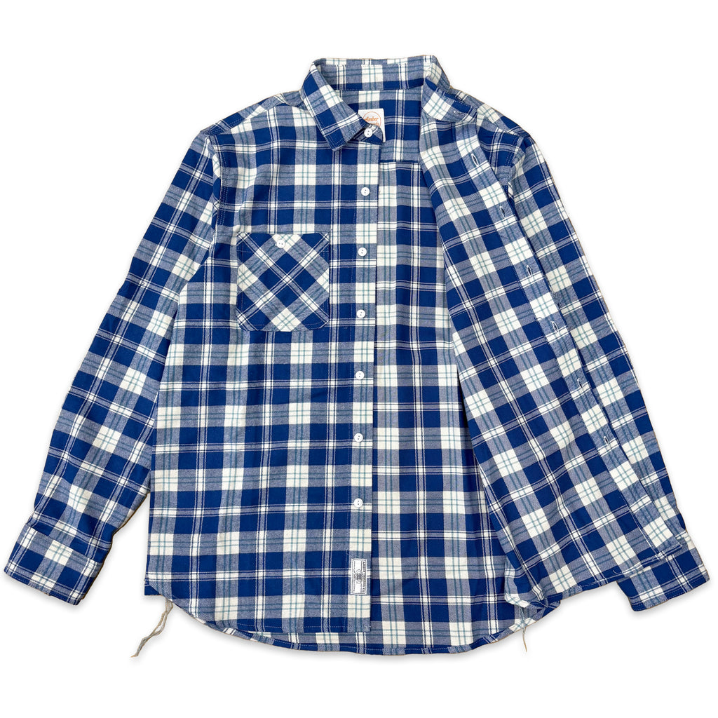 先染めコットン チェックフランネルワークシャツ / Cotton Flannel Check Shirt 【Amber Threads】