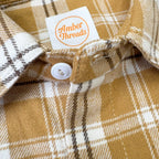 先染めコットン チェックフランネルワークシャツ / Cotton Flannel Check Shirt 【Amber Threads】