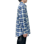 先染めコットン チェックフランネルワークシャツ / Cotton Flannel Check Shirt 【Amber Threads】