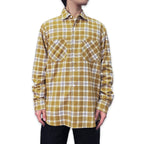 先染めコットン チェックフランネルワークシャツ / Cotton Flannel Check Shirt 【Amber Threads】