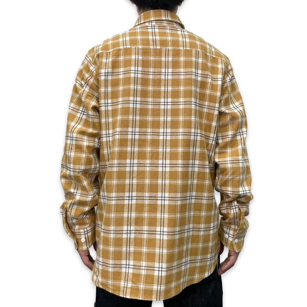 先染めコットン チェックフランネルワークシャツ / Cotton Flannel Check Shirt 【Amber Threads】