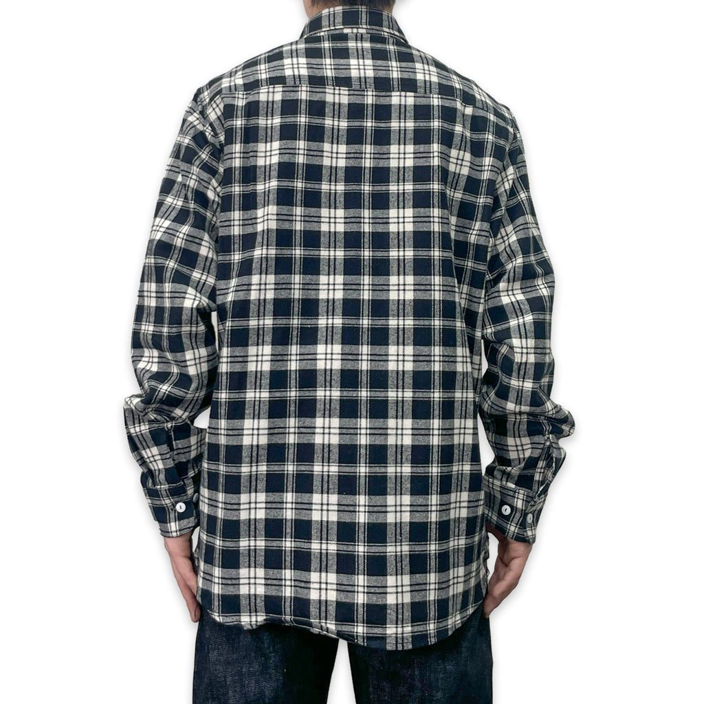 先染めコットン チェックフランネルワークシャツ / Cotton Flannel Check Shirt 【Amber Threads】