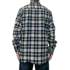 先染めコットン チェックフランネルワークシャツ / Cotton Flannel Check Shirt 【Amber Threads】
