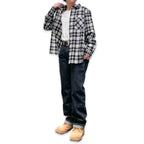 先染めコットン チェックフランネルワークシャツ / Cotton Flannel Check Shirt 【Amber Threads】