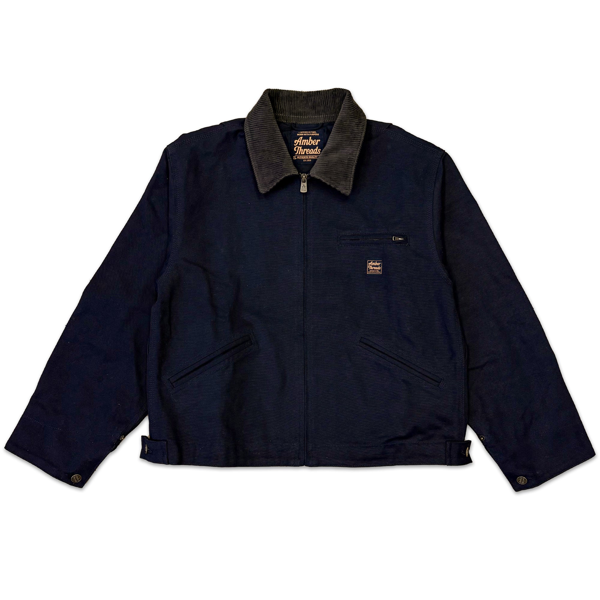 Amber Threads キャンバス トラッカージャケット 襟コーデュロイ コットンキャンバス