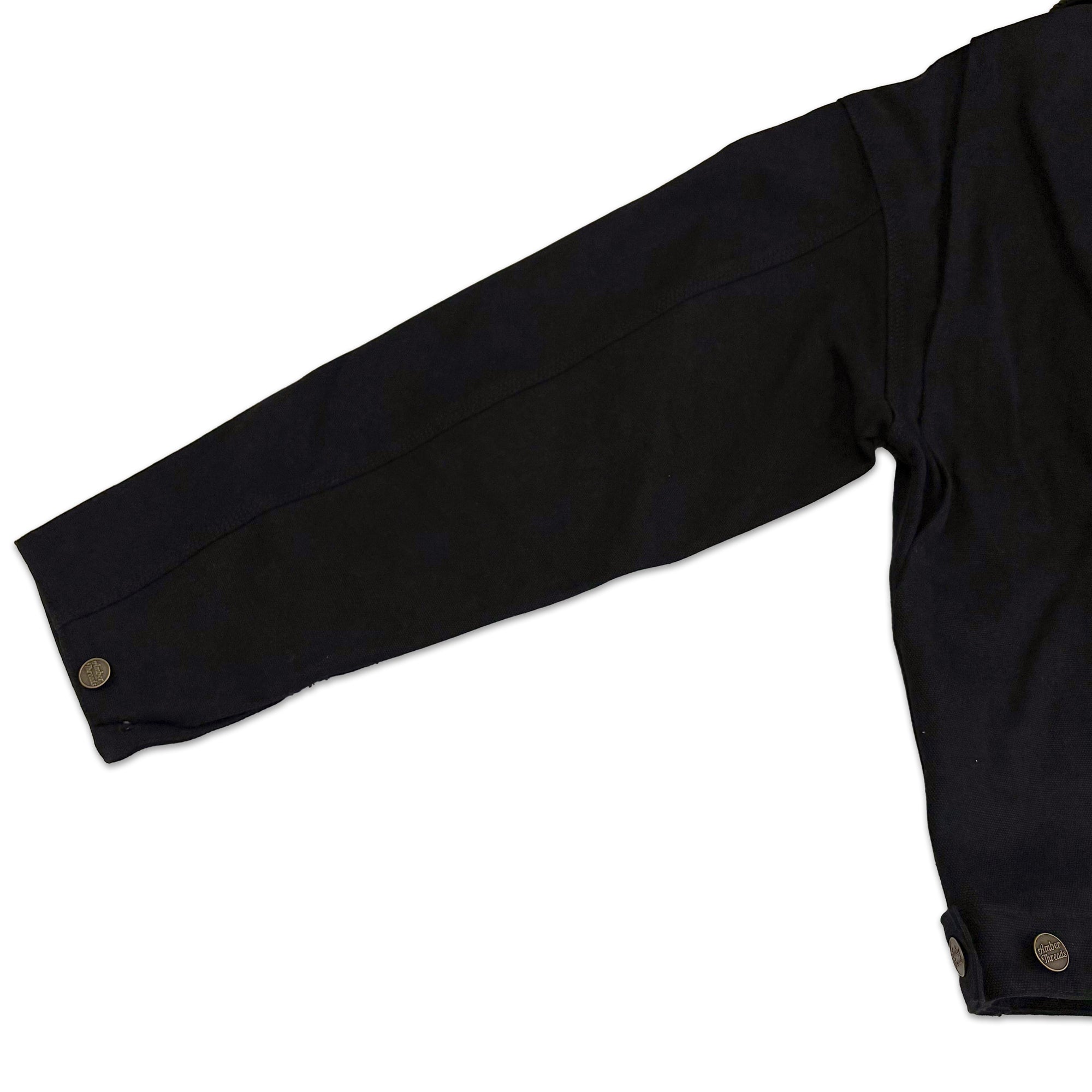 Amber Threads キャンバス トラッカージャケット 左袖 ディテール