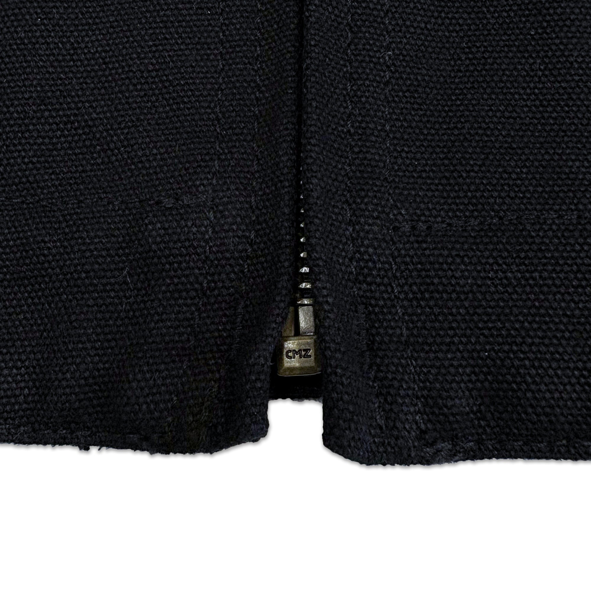 Amber Threads キャンバス トラッカージャケット ジッパー下止め ディテール