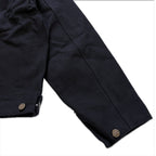 アパレルブランドAmber Threads(アンバースレッズ)のジャケット 襟コーデュロイ コットンキャンバス、3シーズン着まわせる万能アウター。右背面袖口部分。